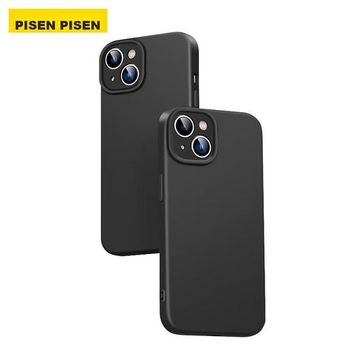 Funda Para Iphone 15 Plus Pisen Silicona Líquida Negra