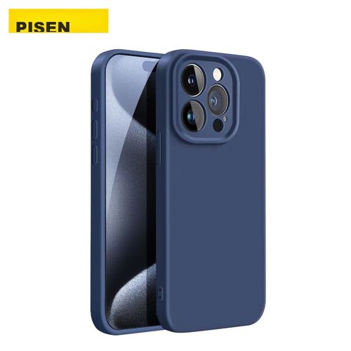 Funda Para Iphone 15 Pro Pisen Silicona Líquida Azul