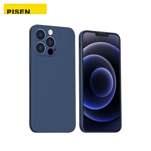 Funda Para Iphone 13 Pro Pisen Silicona Líquida Azul