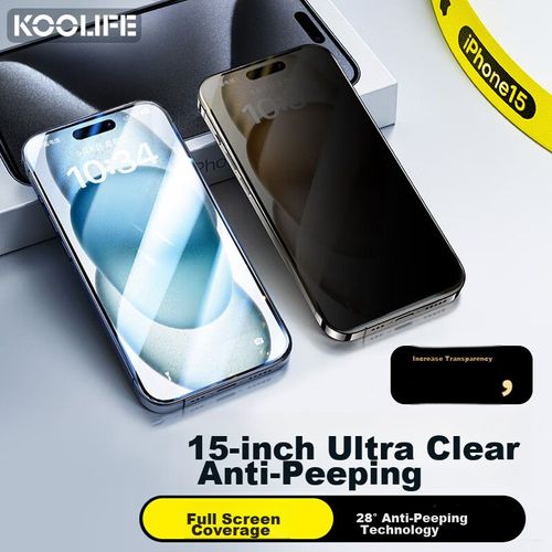 Mica Protector De Pantalla KOOLIFE Anti-Ojos Para iPhone 15