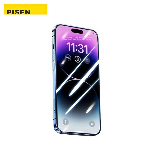 Mica Protector De Pantalla PISEN Para iPhone 14 Pro Vidrio Templado HD