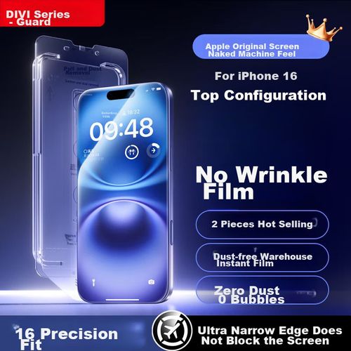 Mica Protector De Pantalla Para iPhone 16 Vidrio Templado 9H