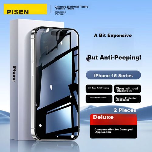 Mica Protector De Pantalla PISEN Antisp/ Para iPhone 15/16