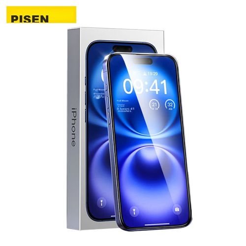 Mica Protector De Pantalla Templado PISEN Para iPhone 16 Plus/15 Plus