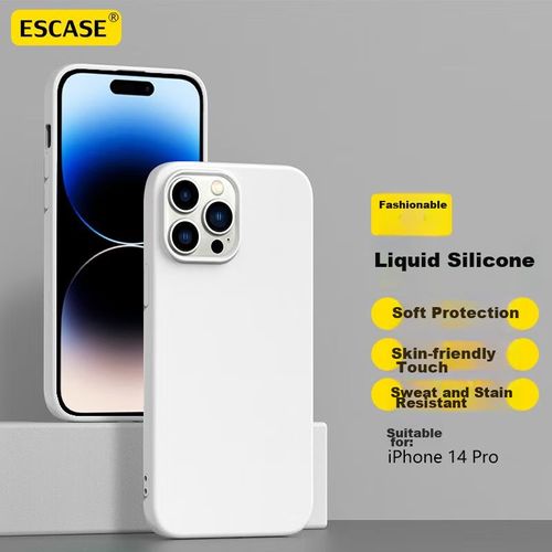 Funda Para IPHONE 14 Pro Escase Silicona Líquida Blanca