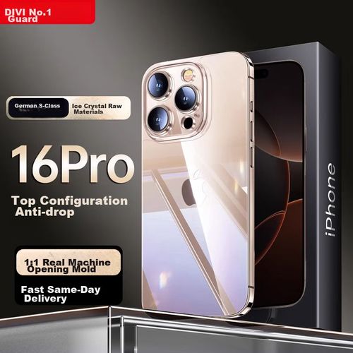 Funda Para IPHONE 16 Pro Max Divi Cristal Helado Transparente