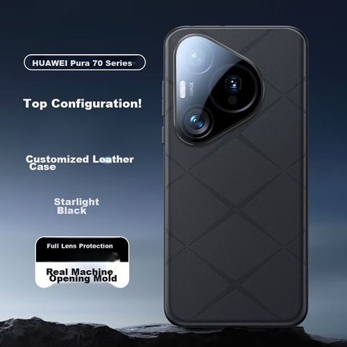 Funda Para HUAWEI Pura70 Mofei Cuero Negro