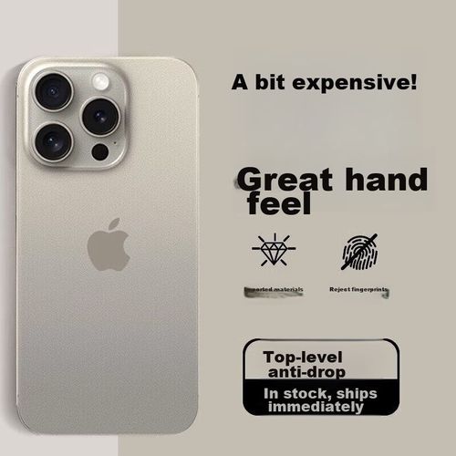 Funda Para IPHONE 16 Pro Max Eddga Plástico Mate Gris Titanio