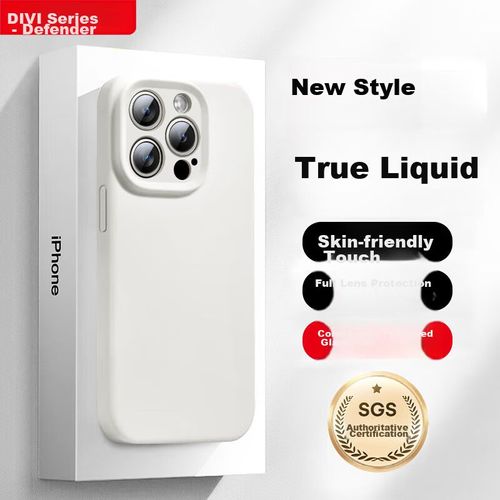 Funda Para IPHONE 14 Pro Divi Silicona Líquida Blanca