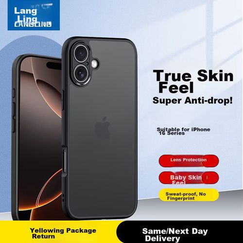 Funda Para IPHONE 16 Langling TPU Mate Semi-Transparente