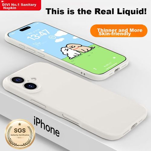 Funda Para IPHONE 16 Divi Silicona Líquida Blanca