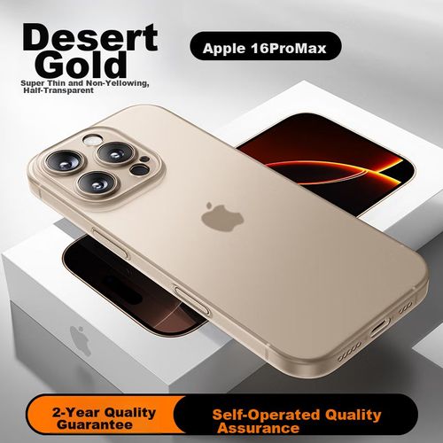 Funda Para IPHONE 16 Pro Max Mofi Semitransparente Dorada