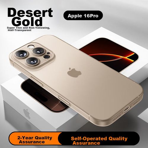 Funda Para IPHONE 16 Pro Max Mofi Semi-Translúcida Dorada