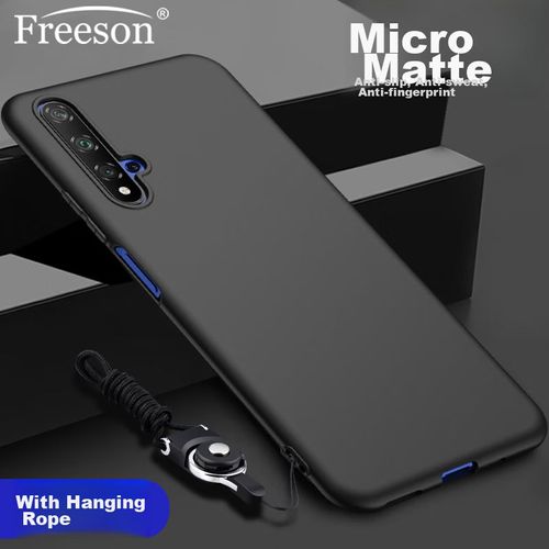 Funda Para HONOR 20S Freeson TPU Negra Con Correa