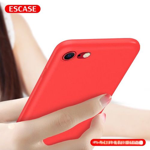 Funda Para IPHONE 7/8/Se2 Escase Silicona Mate Rojo