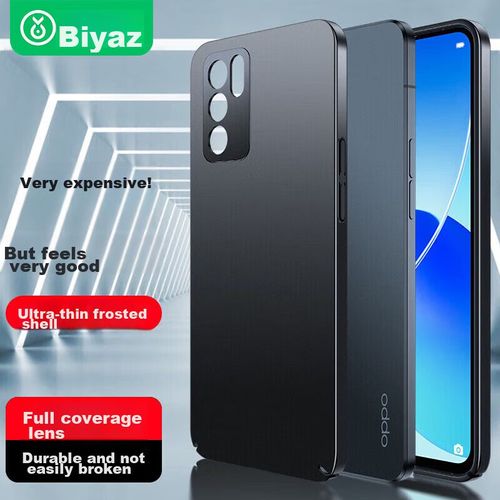 Funda Para OPPO Reno 6 Biaze Mate Negra Ultra Delgada