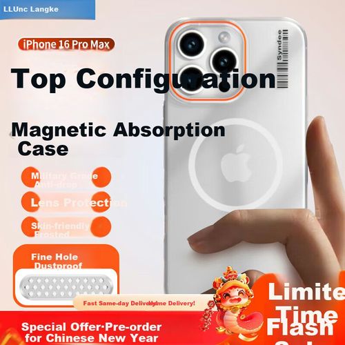 Funda Para IPHONE 16 Pro Max Langke Policarbonato Blanco Mate