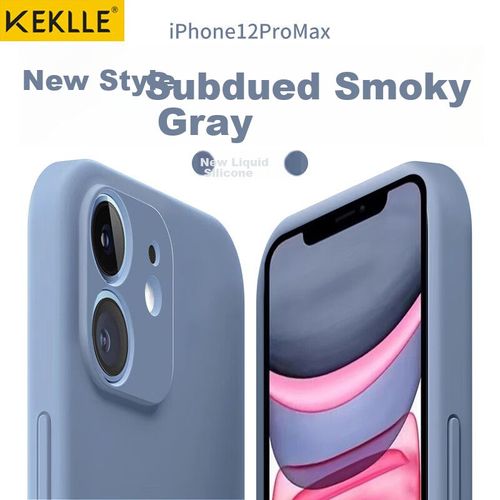 Funda Para IPHONE 11 Keklle Silicona Líquida Lavanda Gris