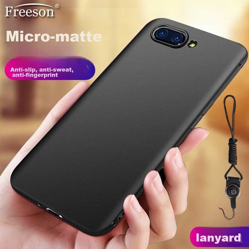 Funda Para OPPO A5 Freeson TPU Negro Antideslizante