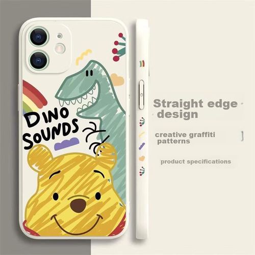 Funda Para IPHONE 11 Zitai Silicona Líquida Blanca Doodle Winnie The Pooh