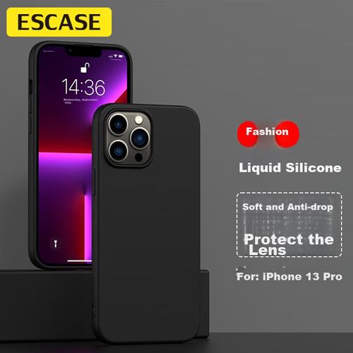 Funda Para IPHONE 13 Pro Escase Silicona Líquida Negra