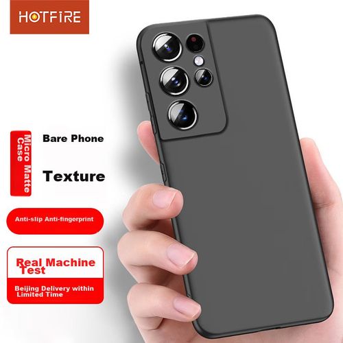 Funda Para SAMSUNG Galaxy S21 Ultra Hotfire Silicona Suave Negra