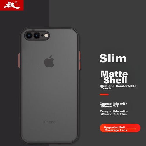 Funda Para IPHONE 7 Plus/8 Plus Baozou Silicona Negra Transparente