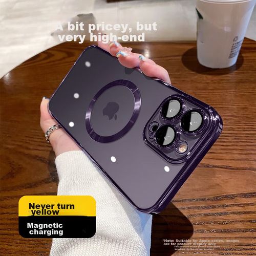 Funda Para IPHONE 14 Pro Max Kelleia Electrochapada Púrpura Oscuro