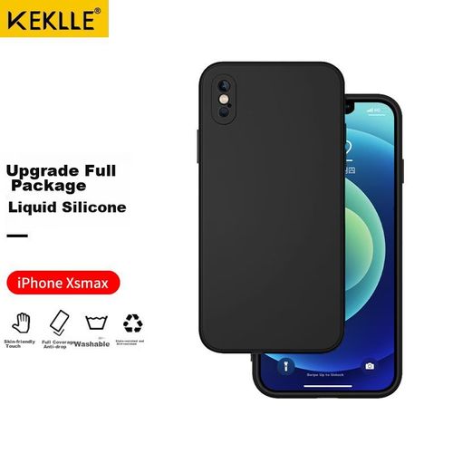 Funda Para IPHONE Xs Max Keklle Silicona Líquida Negra