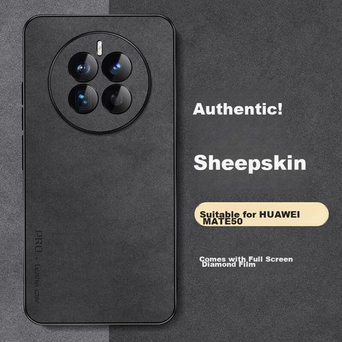 Funda Para HUAWEI Mate50 Shangsu Cuero De Cordero Negro