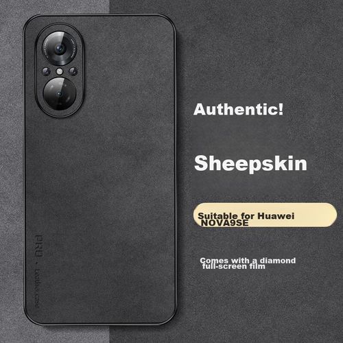 Funda Para HUAWEI Nova 9 Se Shangsu Piel De Cordero Negra