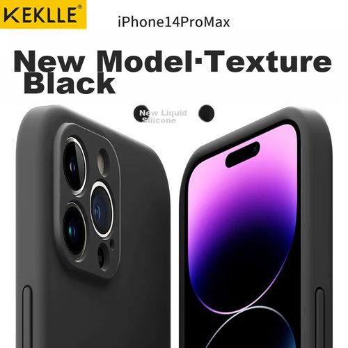 Funda Para IPHONE 14 Pro Max Keklle Silicona Negra