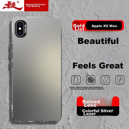 Funda Para IPHONE Xs Max Baozou Silicona Blanda Gris Degradado
