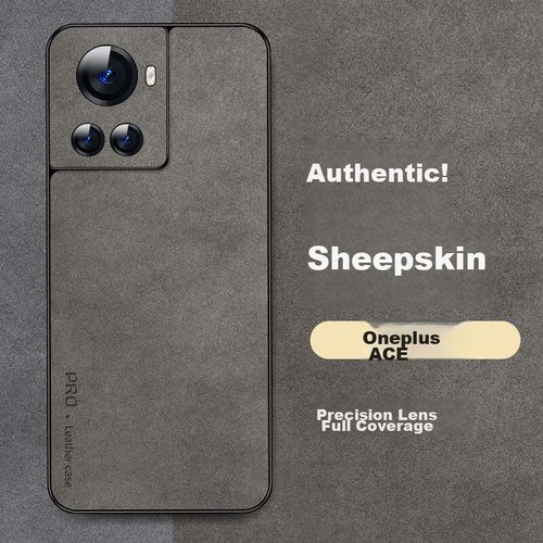 Funda Para ONEPLUS Ace Shangsu Cuero De Cordero Gris
