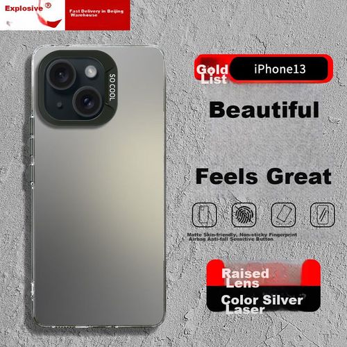 Funda Para IPHONE 13 Baozou Imdaurorallaserantidropshell Acrílico Mate Gris Gradiente