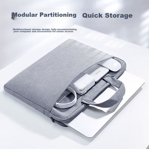 Bolsa para laptop BUBM de tela Oxford Gris Claro para unisex