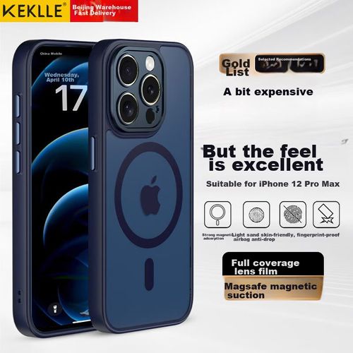 Funda Para IPHONE 12 Pro Max Keklle Magnética Azul Real Pc+TPU
