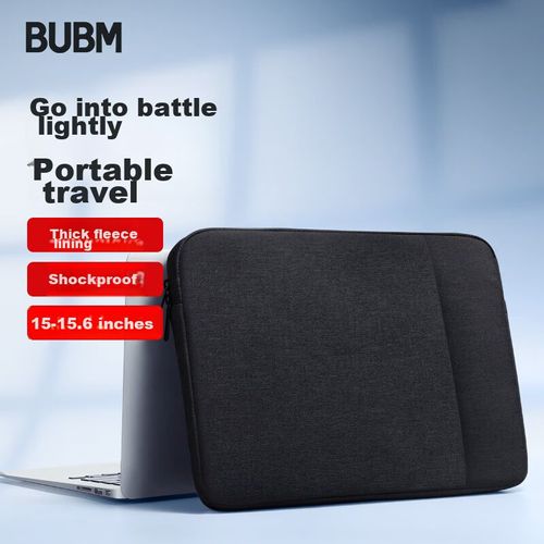 Funda para computadora portátil BUBM 15.6" de poliéster Gris/Azul/Negro