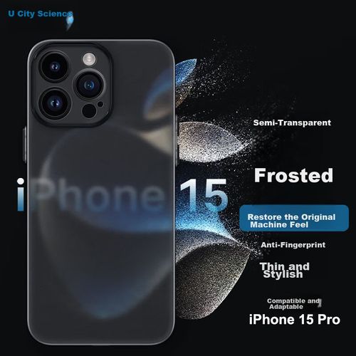 Funda Para IPHONE 15 Pro Best Coac Silicona Ultra Delgada Semitransparente Negra