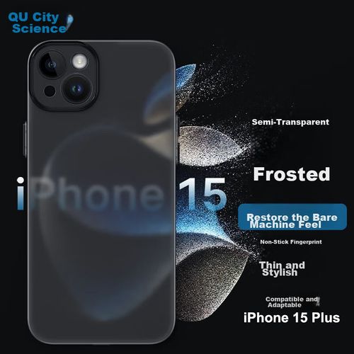Funda Para IPHONE 15 Plus Best Coac Silicona Semi Transparente Negra