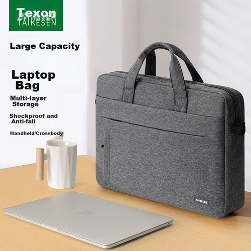 Bolsa para laptop Taikesen de tela Oxford Negra para unisex