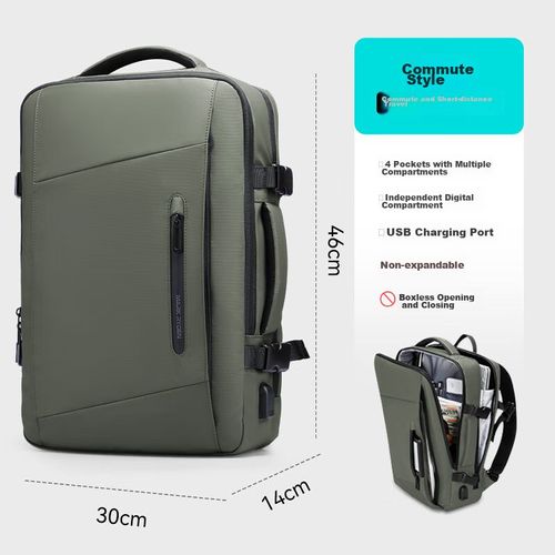 Mochila para laptop MARK RYDEN MR9299 de tela Oxford Verde oliva para hombre