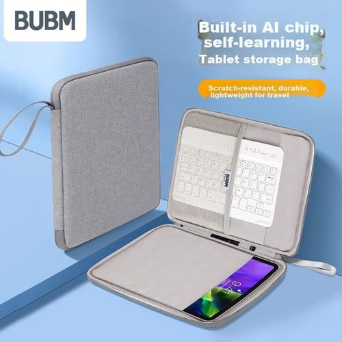 Funda para iPad BUBM de material resistente Gris unisex