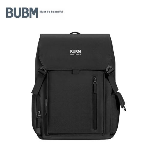 Mochila BUBM de poliéster Gris/Negro para unisex