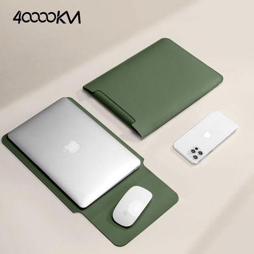 Funda para laptop Cuatro Mil Kilómetros de cuero sintético Blanco crema para unisex