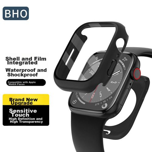 Funda De Pc Y Vidrio Templado Bho Para Apple Watch S8/S7/S6/Se 45Mm Transparente
