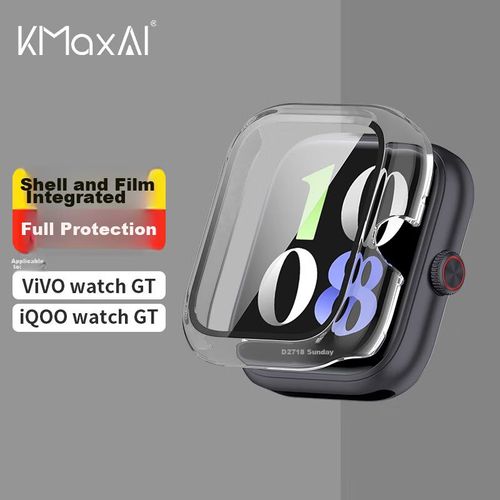 Funda Y Protector De Cristal Templado Kmaxai Para Vivo/Iqoo Watch Gt 42.2Mm Y 48Mm Transparente