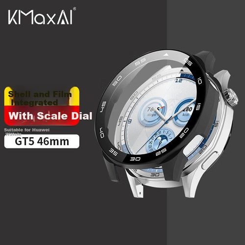 Funda De Vidrio Templado Kmaxai Para Huawei Watch Gt5 46Mm Negra