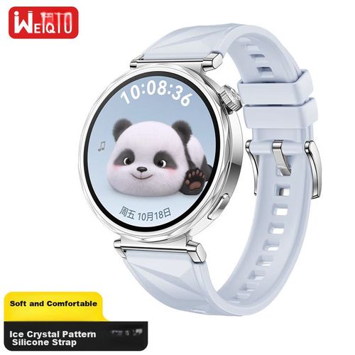 Correa De Silicona Weiqiantu Para Huawei Watch Gt5/Gt4 41/42 Mm Azul Cristal De Hielo