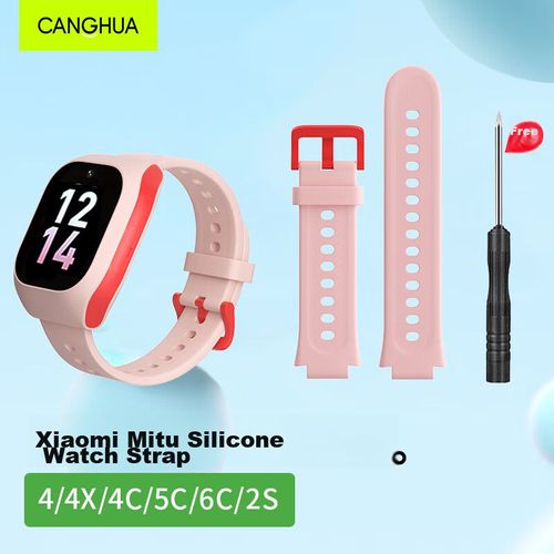Correa De Silicona Canghua Para Xiaomi Mijia 4/4X/4C/5C/6C/2S/U1 Rosa